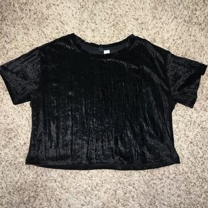 Velvet Crop Top